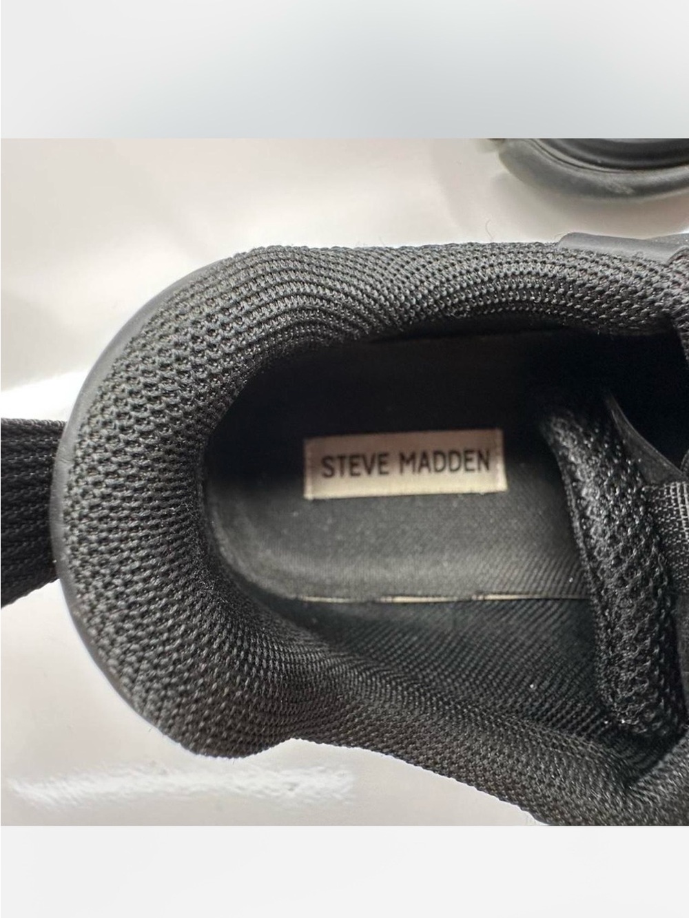 Steve Madden Black Women's Chunky Platform Sneakers - Picture 5 of 7